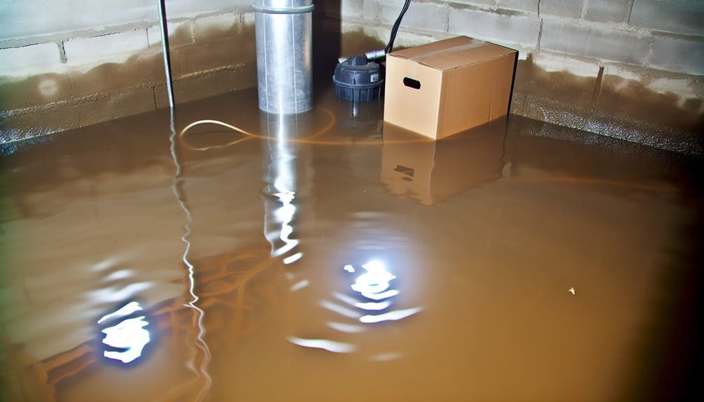 Flooded basement caused by a failed sump pump in Adelaide