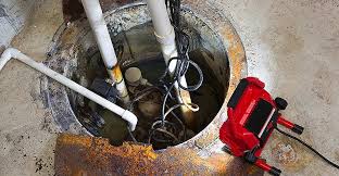 Sump pump pit inspection during professional pump service in Adelaide