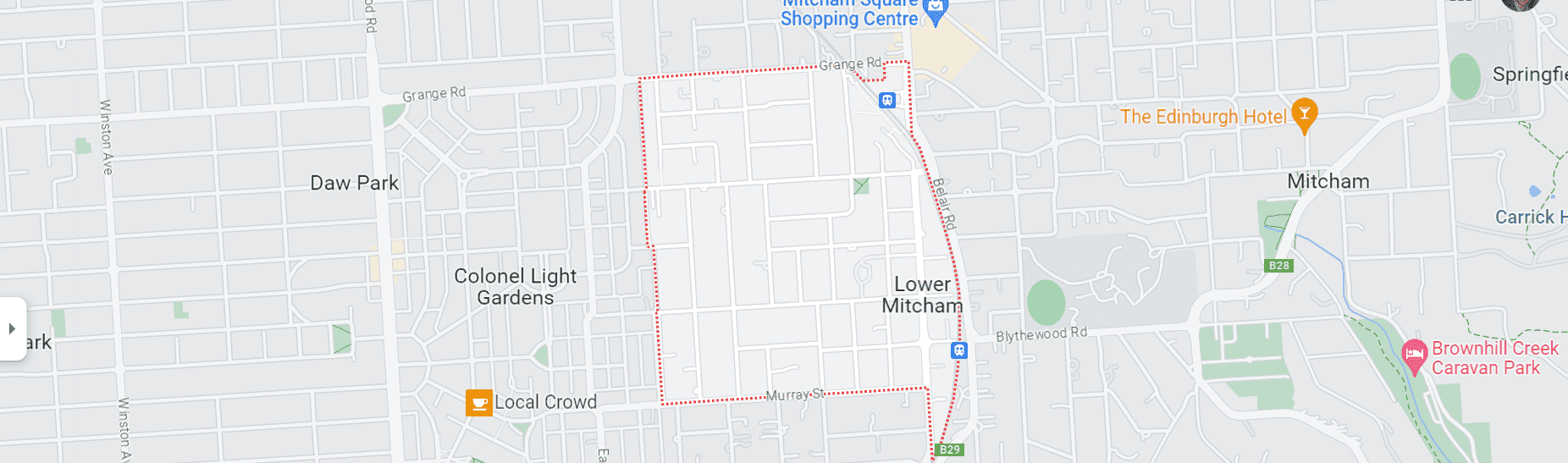 Map of Lower Mitcham South Australia