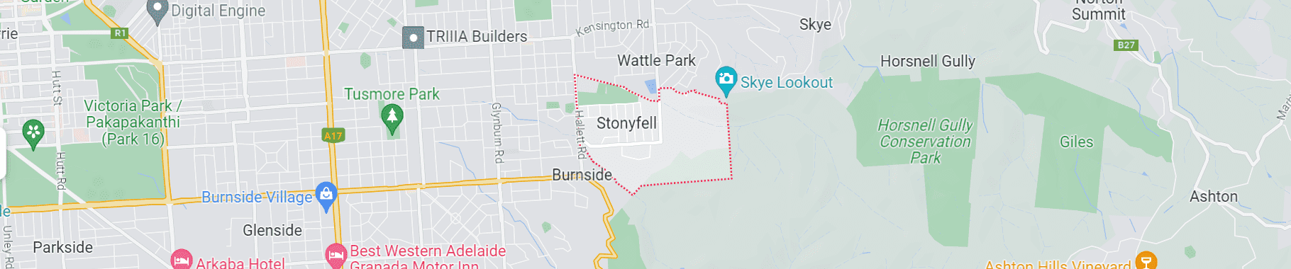 a map of Stonyfell